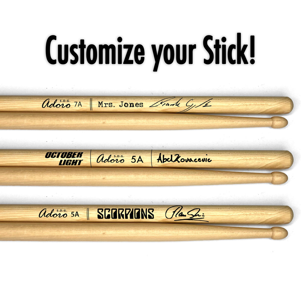 Custom Hickory Sticks inkl. Logo